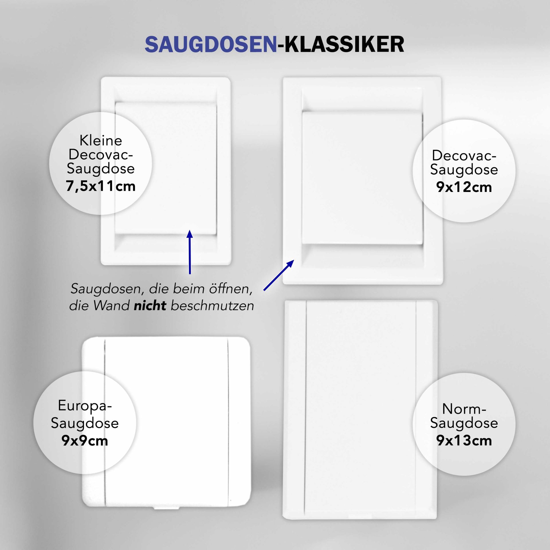 Saugdose Europa PVC - weiß